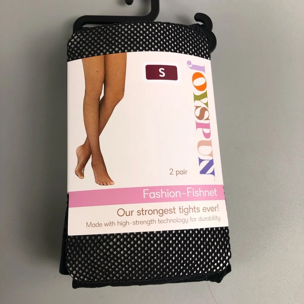 Joyspun Women's Fashion Fishnet 2Pack Bundle Size S